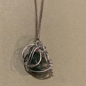 Moss Agate Stone Necklace